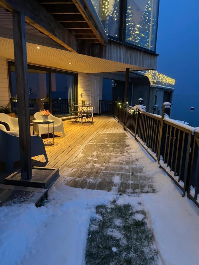 Panoramaresort In Hardangerfjorden Leilighet I Sjokanten Ved Hardangerfjorden For 7 Personer Boat , Sauna,Kajak, Sup For Rent Øystese 외부 사진